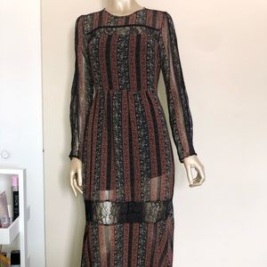 BCBG long bohémien dress